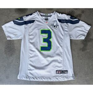 Womens Sz M / Youth Sz L Seattle Seahawks Jersey Russell Wilson Nike